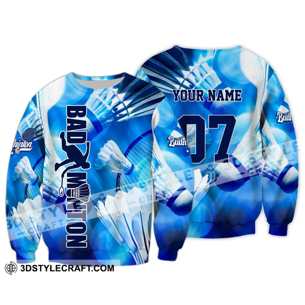 Unisex Shirt - Custom Text Shirt Badminton Shirt Long Sleeve / S T-shirt