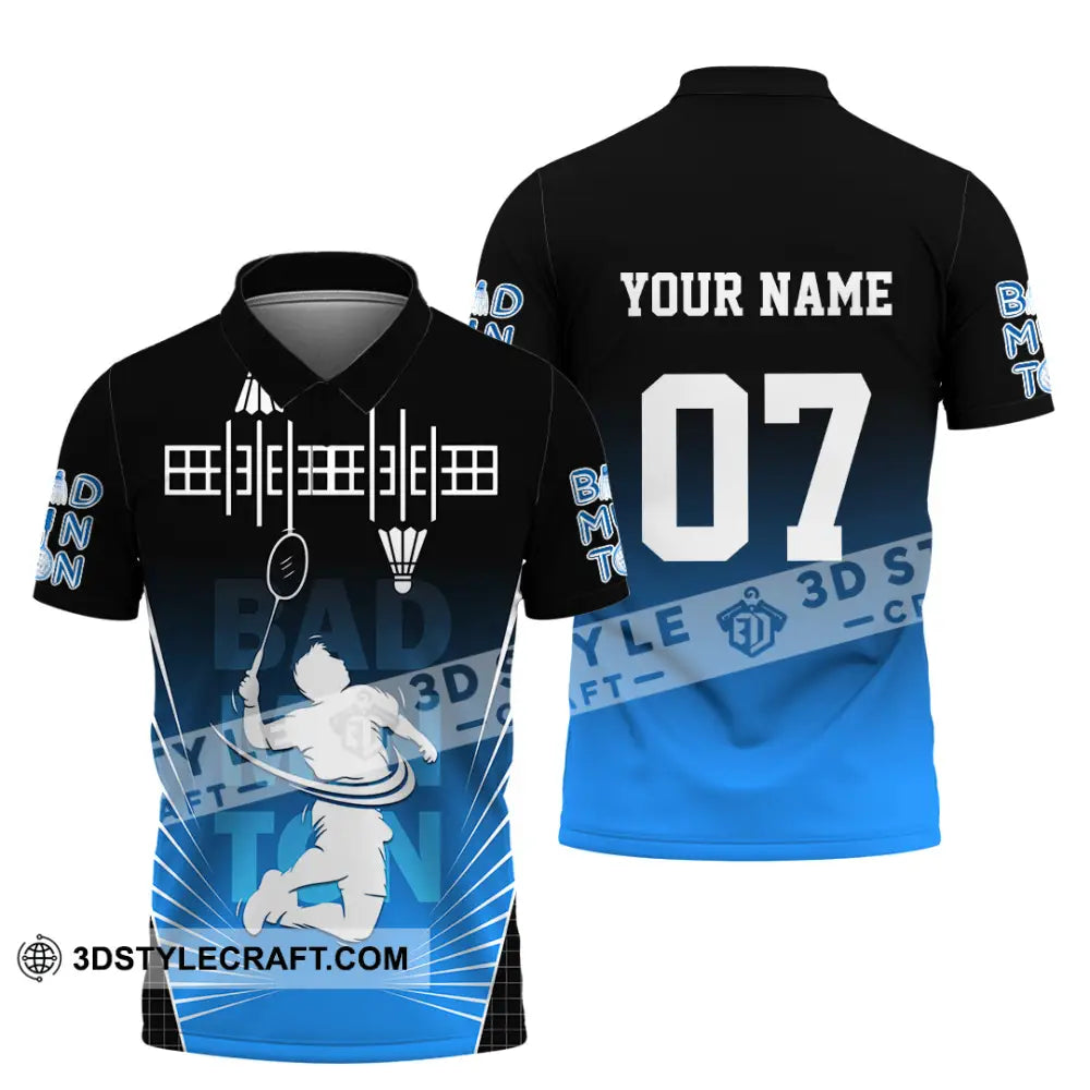 Unisex Shirt - Custom Text Shirt Badminton Shirt Polo Shirt / S T-shirt