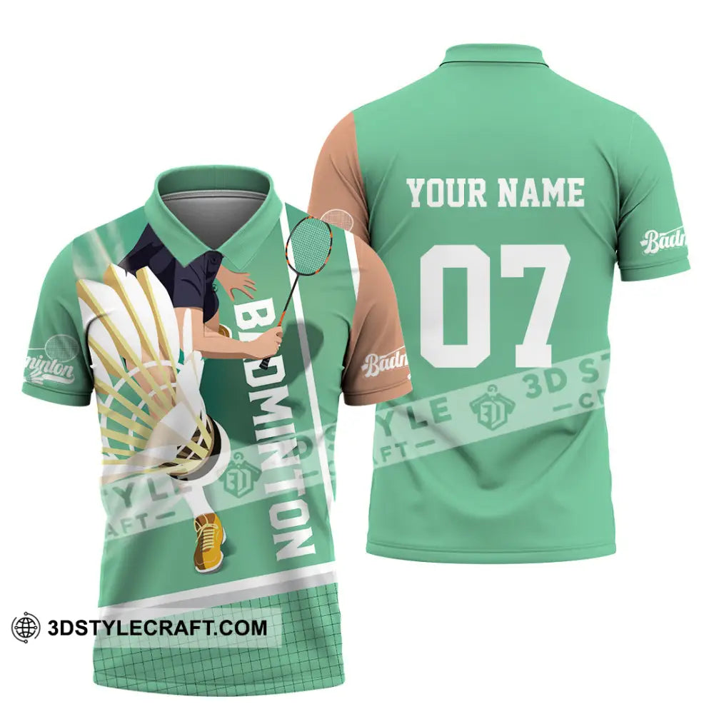 Unisex Shirt - Custom Text Shirt Badminton Shirt Polo Shirt / S T-shirt