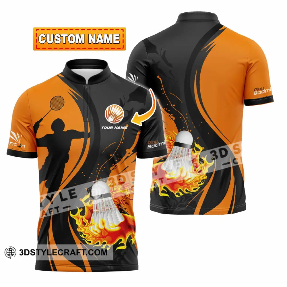 Unisex Shirt - Custom Text Shirt Badminton Shirt T-shirt