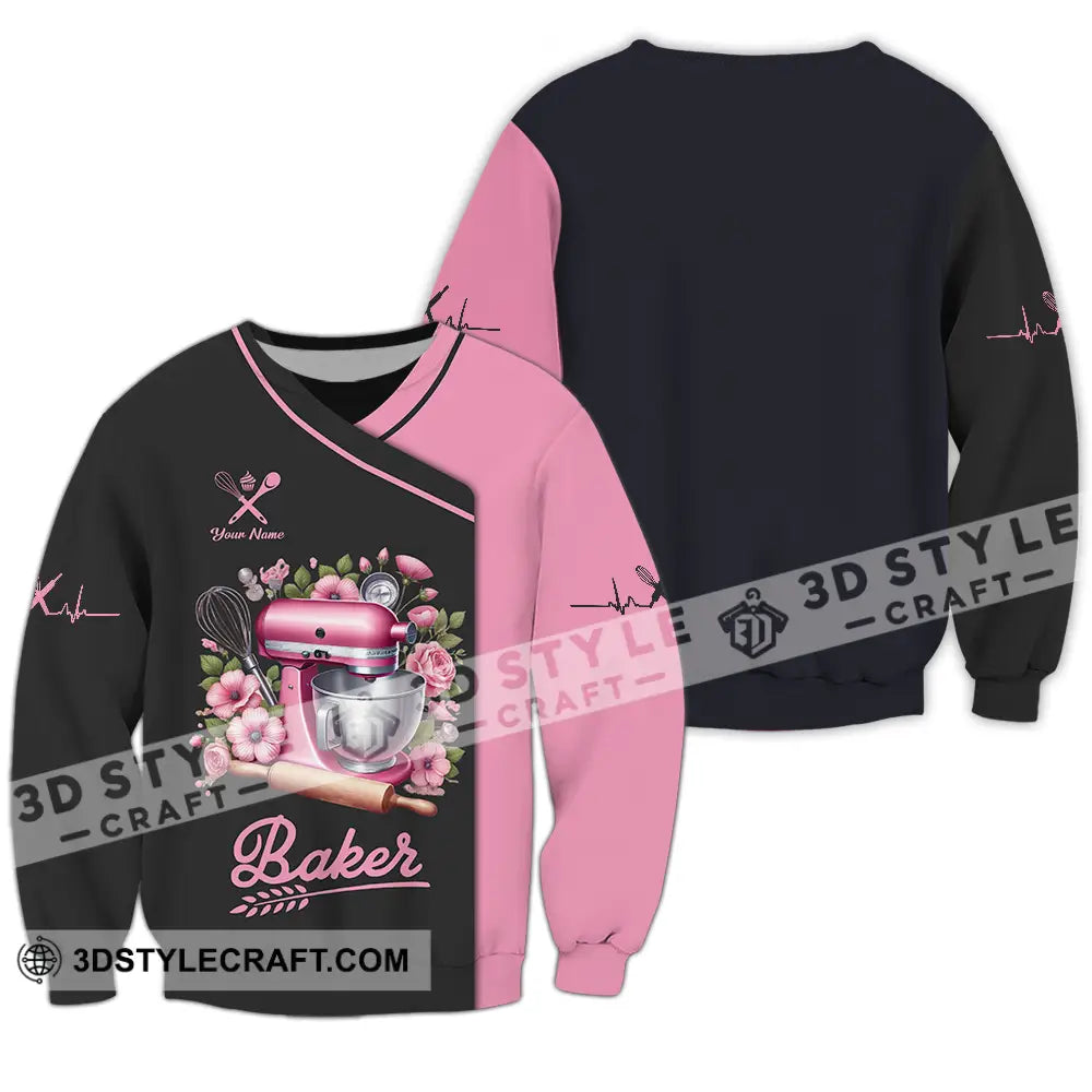 Unisex Shirt - Custom Text Shirt Baker Shirt Long Sleeve / S T-shirt