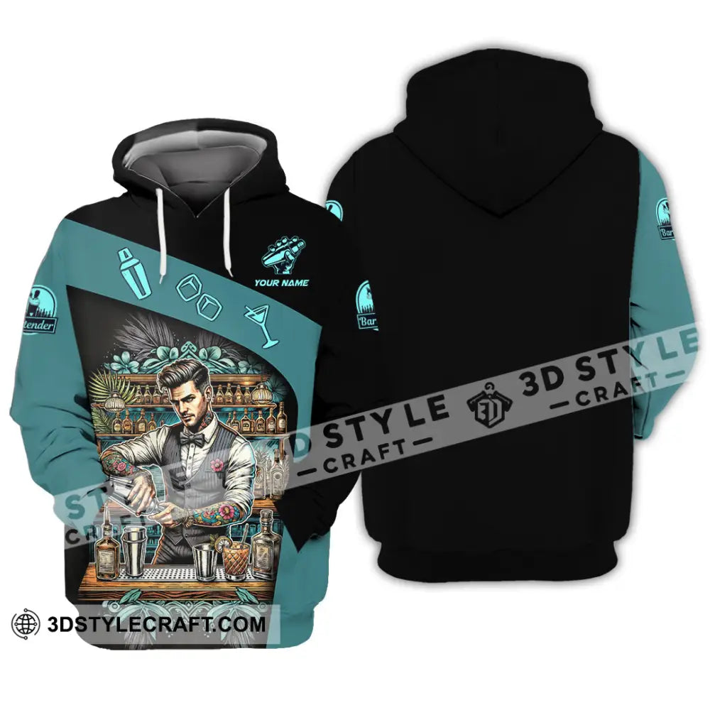 Unisex Shirt - Custom Text Shirt Bartender Shirt Hoodie / S T-shirt