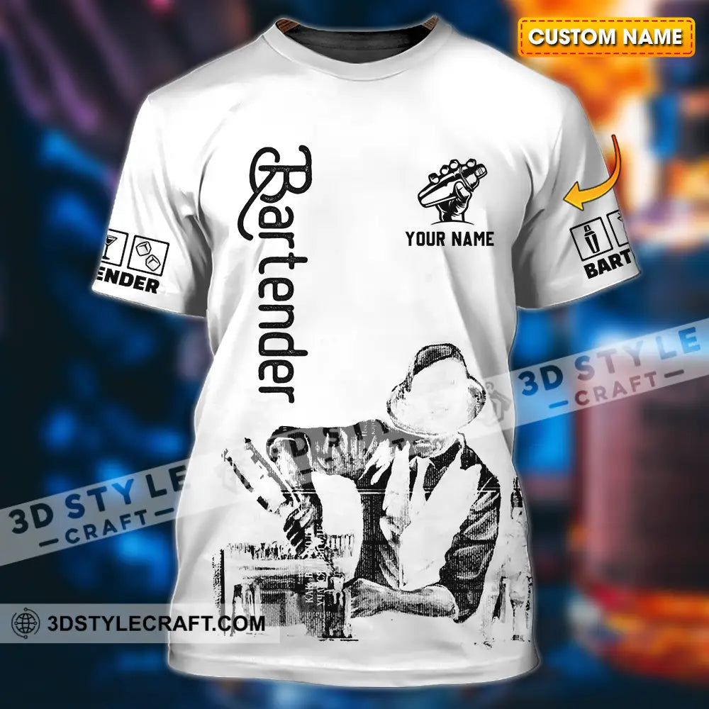 Unisex Shirt - Custom Text Shirt Bartender Shirt T-shirt