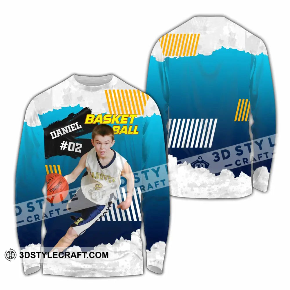 Unisex Shirt - Custom Text Shirt Basketball Shirt Long Sleeve Shirt / S T-shirt