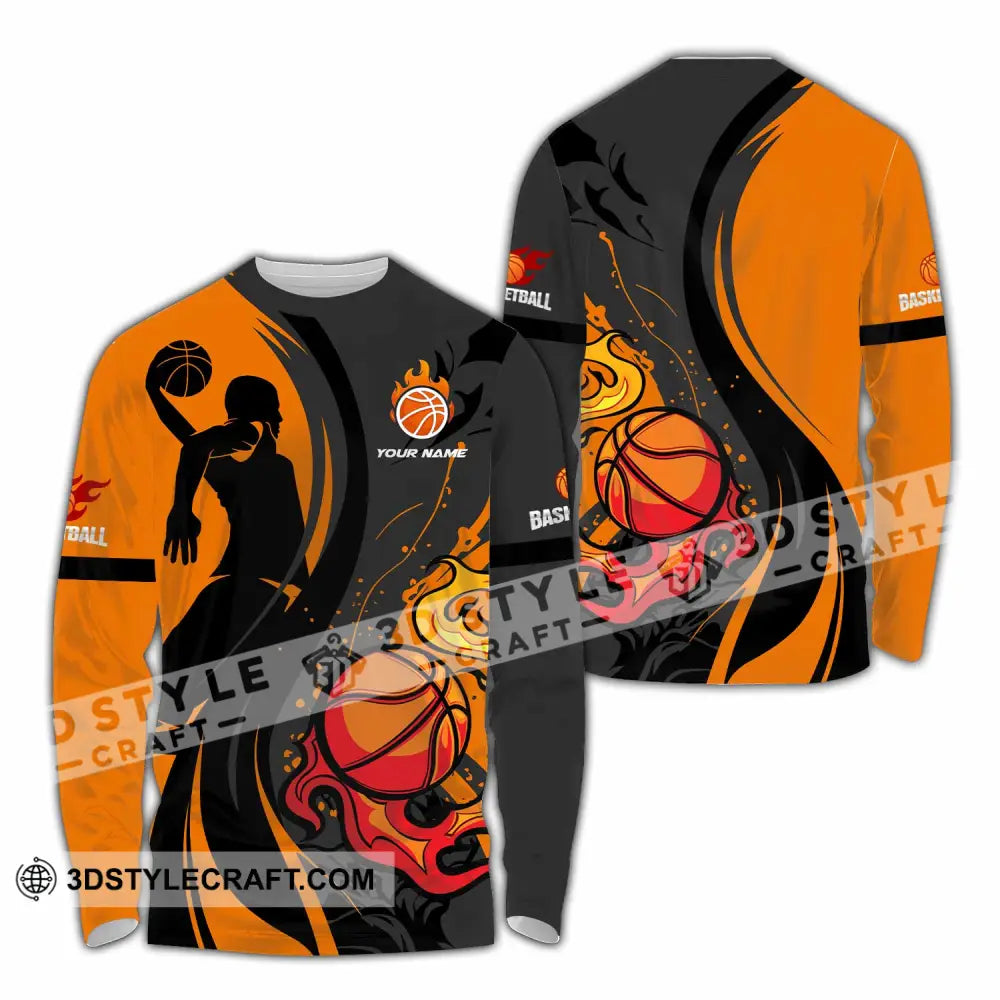 Unisex Shirt - Custom Text Shirt Basketball Shirt Long Sleeve Shirt / S T-shirt