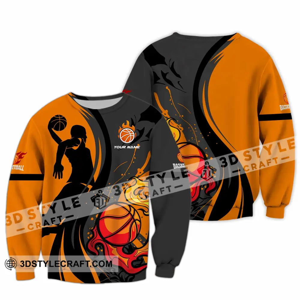 Unisex Shirt - Custom Text Shirt Basketball Shirt Long Sleeve / S T-shirt