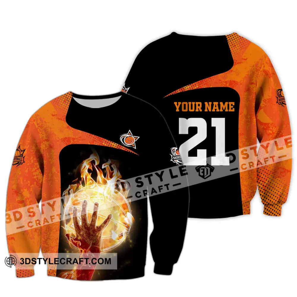 Unisex Shirt - Custom Text Shirt Basketball Long Sleeve / S T-shirt