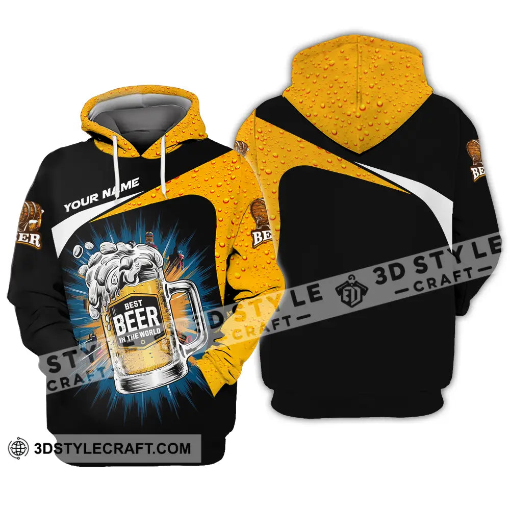 Unisex Shirt - Custom Text Shirt Best Beer In The World Hoodie / S T-shirt