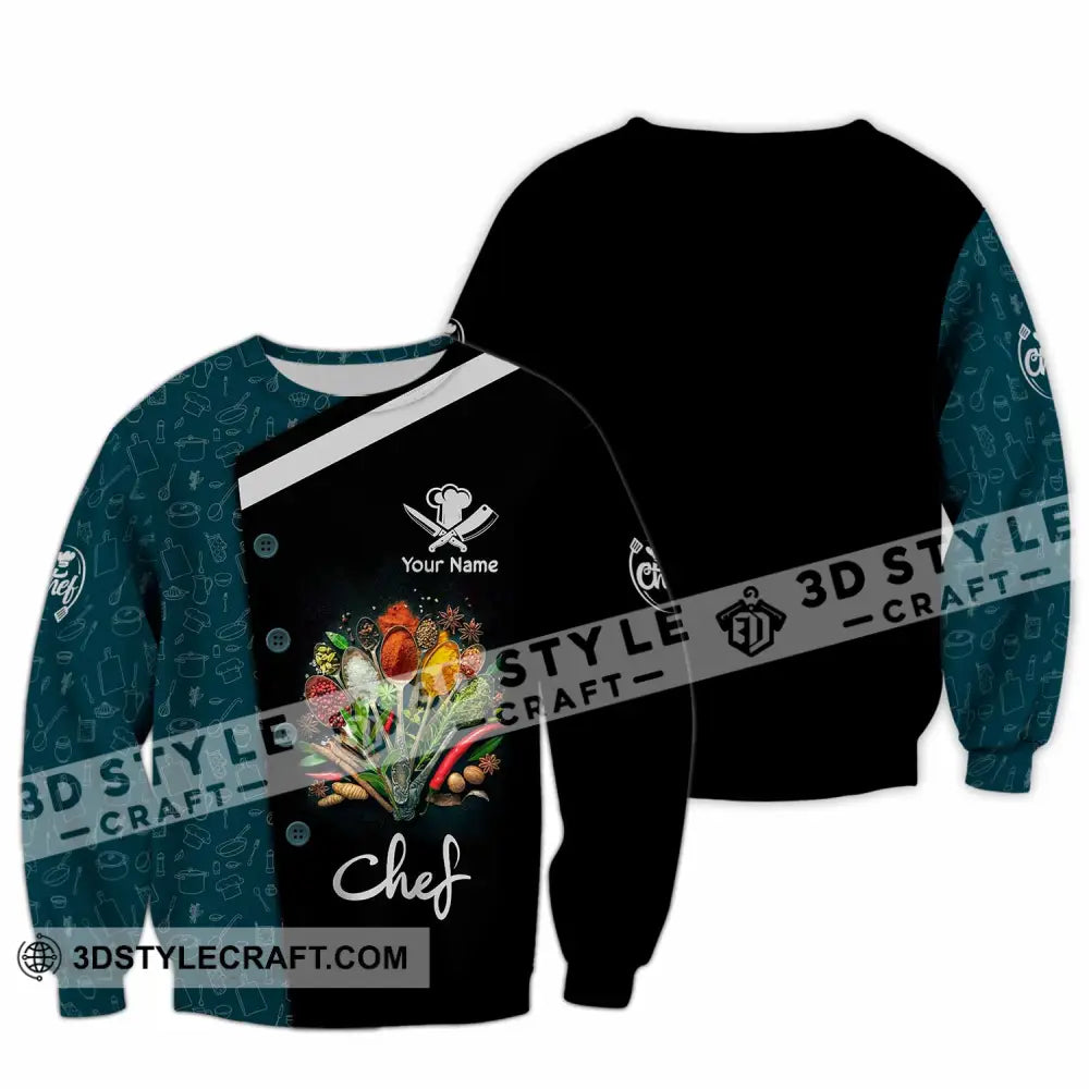 Unisex Shirt - Custom Text Shirt Chef Shirt Long Sleeve / S T-shirt