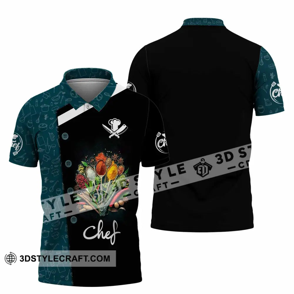 Unisex Shirt - Custom Text Shirt Chef Shirt Polo Shirt / S T-shirt