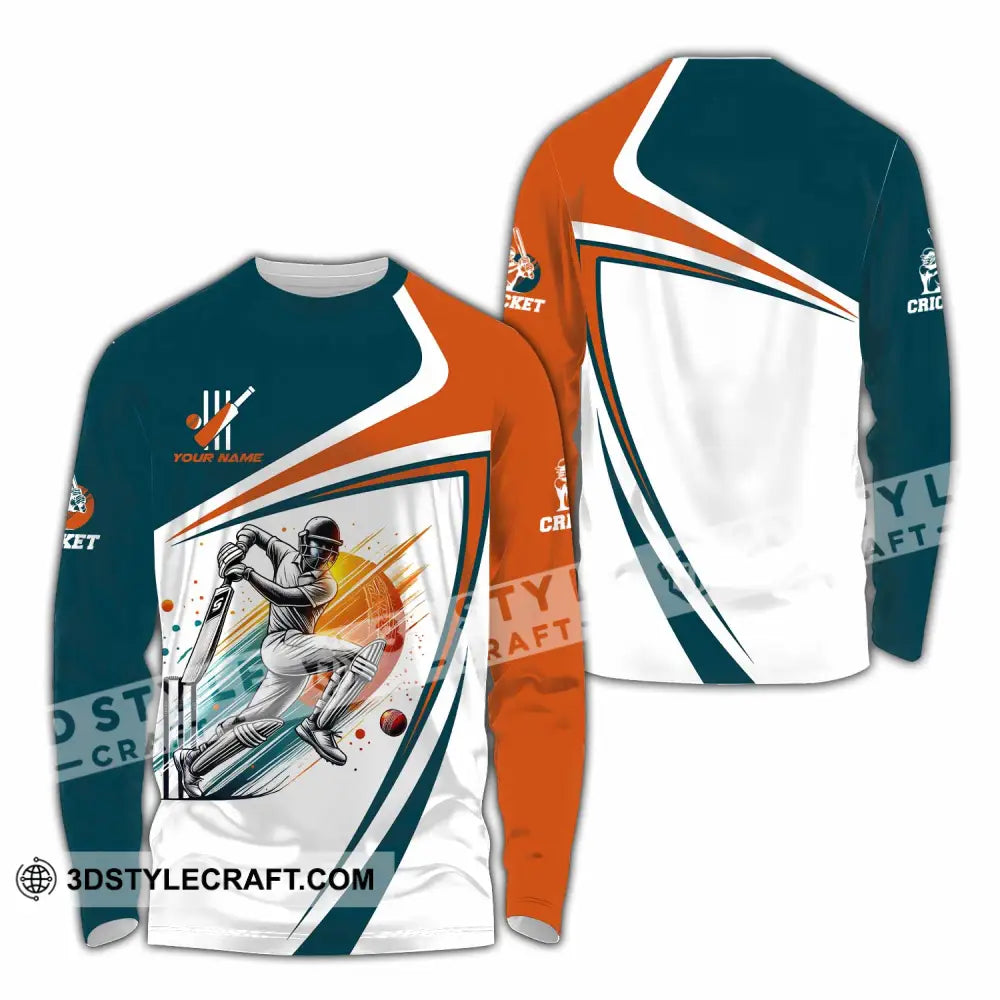 Unisex Shirt - Custom Text Cricket Shirt Long Sleeve Shirt / S T-shirt