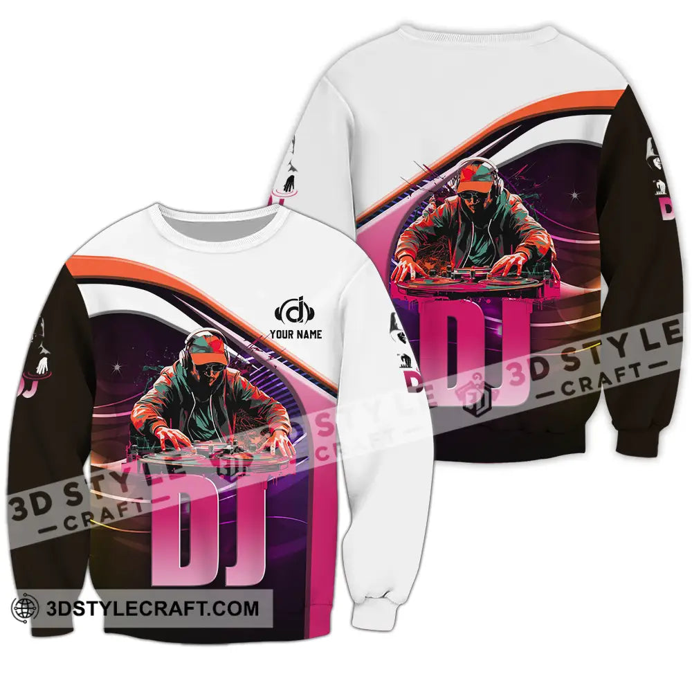 Unisex Shirt - Custom Text Shirt Disc Jockey Long Sleeve / S T-shirt