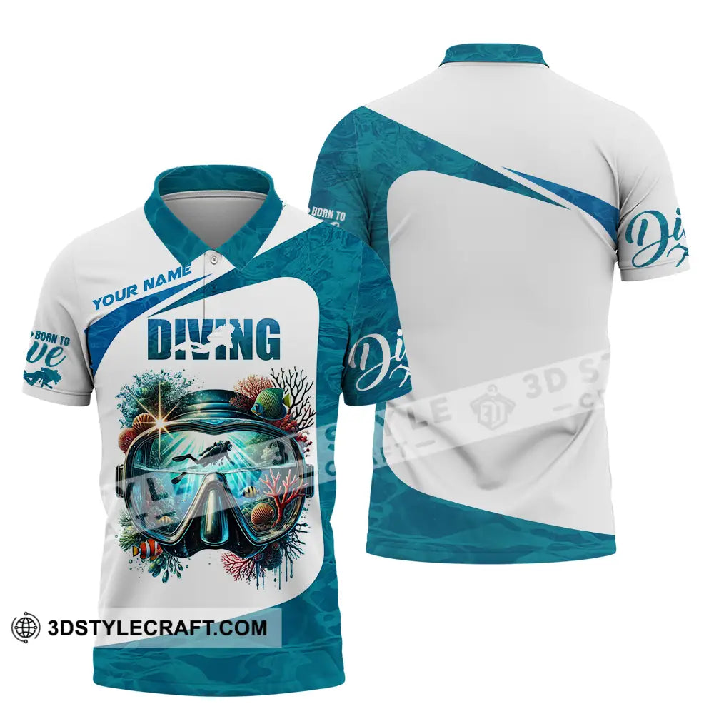 Unisex Shirt - Custom Text Diving Polo / S T-Shirt