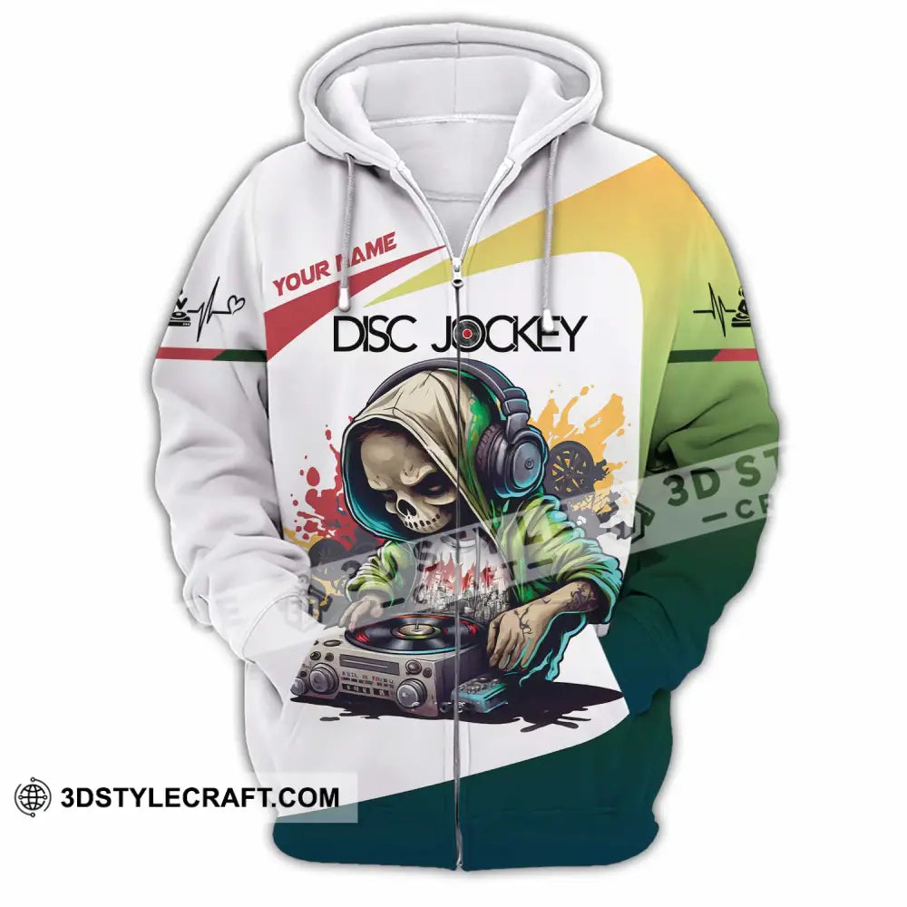 Unisex Shirt - Custom Text Shirt DJ Shirt Zipper Hoodie / S T-shirt