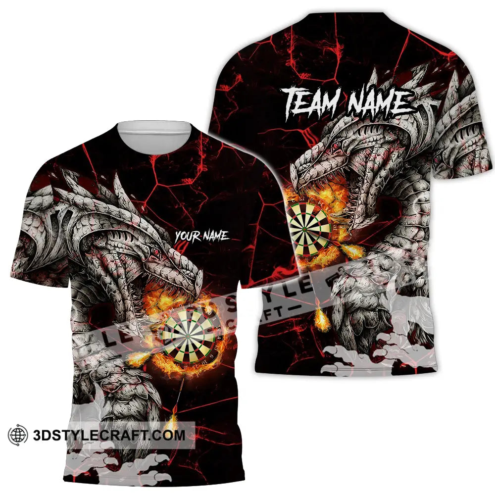 Unisex Shirt - Custom Text Shirt Dragon Dart Shirt T-Shirt / S T-shirt