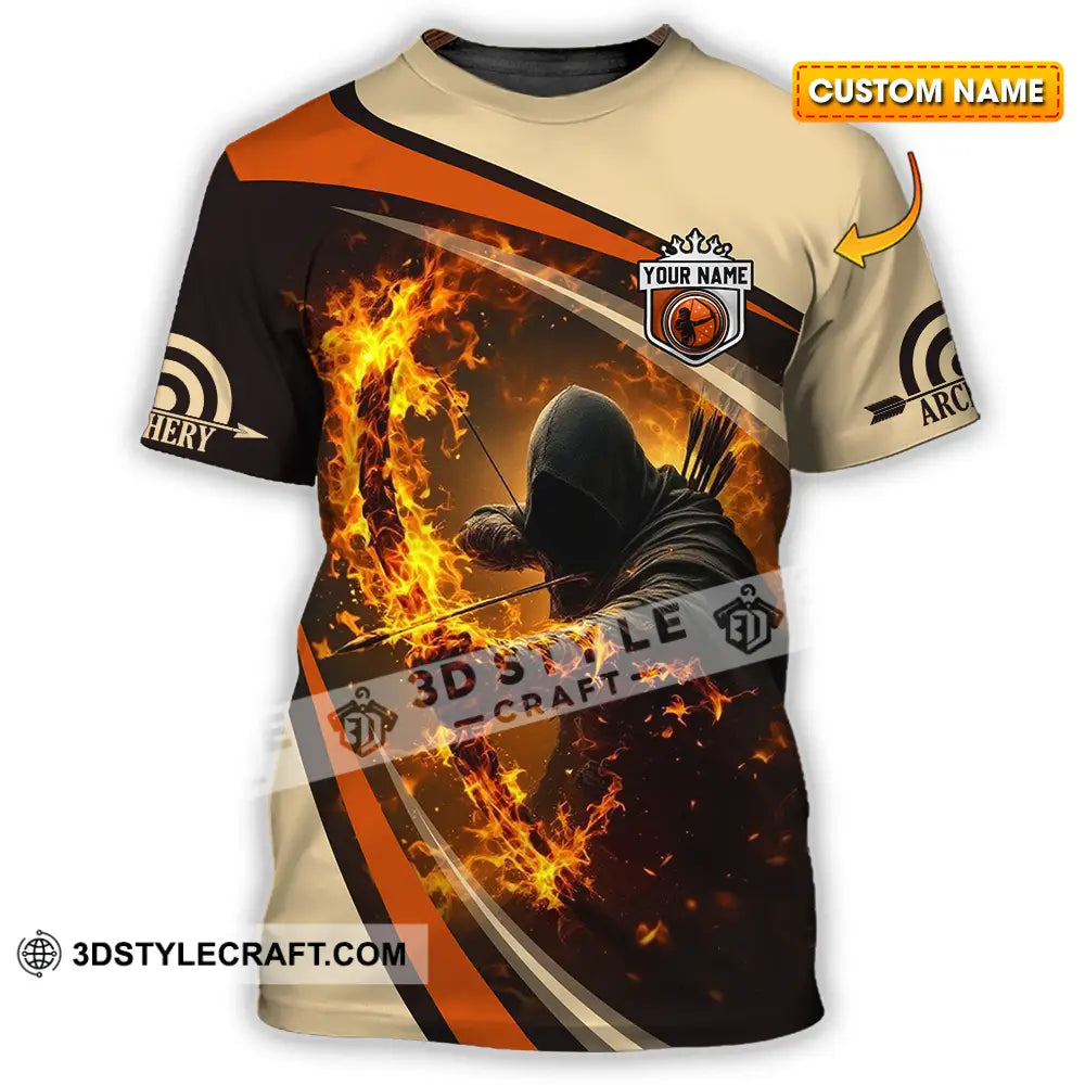 Unisex Shirt - Custom Text Fire Archery T-Shirt