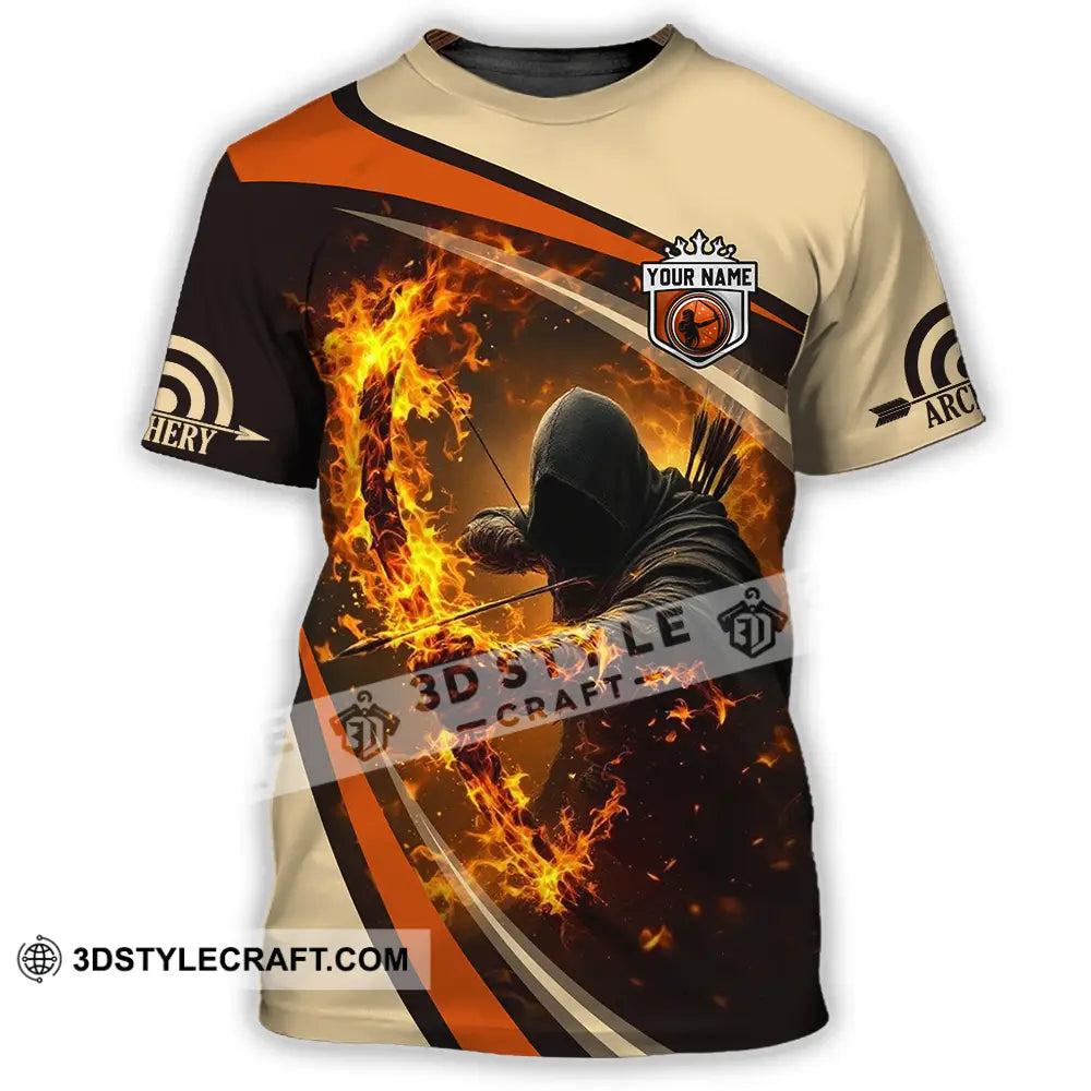 Unisex Shirt - Custom Text Fire Archery T-Shirt / S T-Shirt