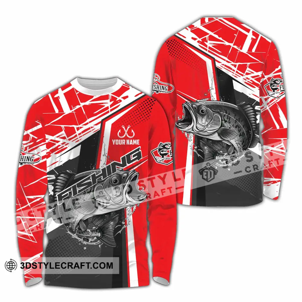 Unisex Shirt - Custom Text Shirt Fishing Shirt Long Sleeve Shirt / S T-shirt