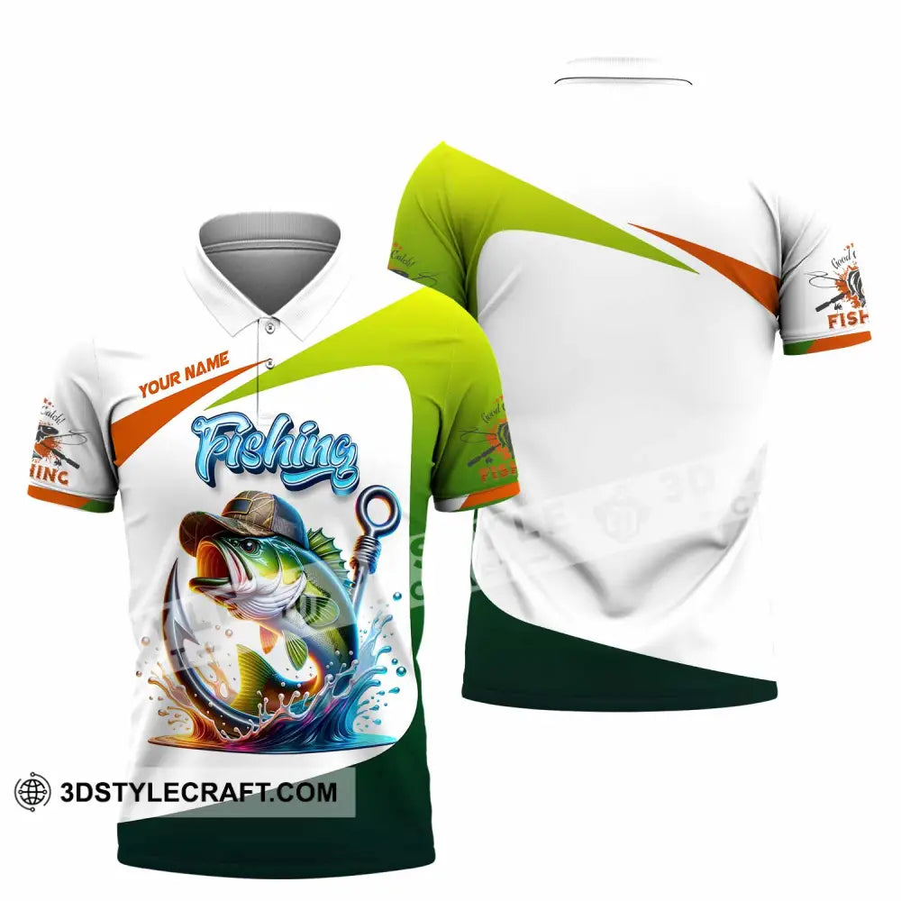 Unisex Shirt - Custom Text Shirt Fishing Lover Polo Shirt / S T-shirt