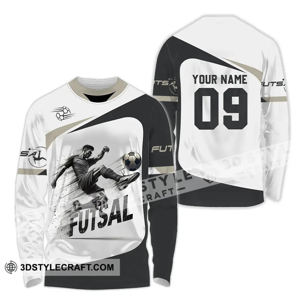 Unisex Shirt - Custom Text Futsal Long Sleeve / S T-Shirt