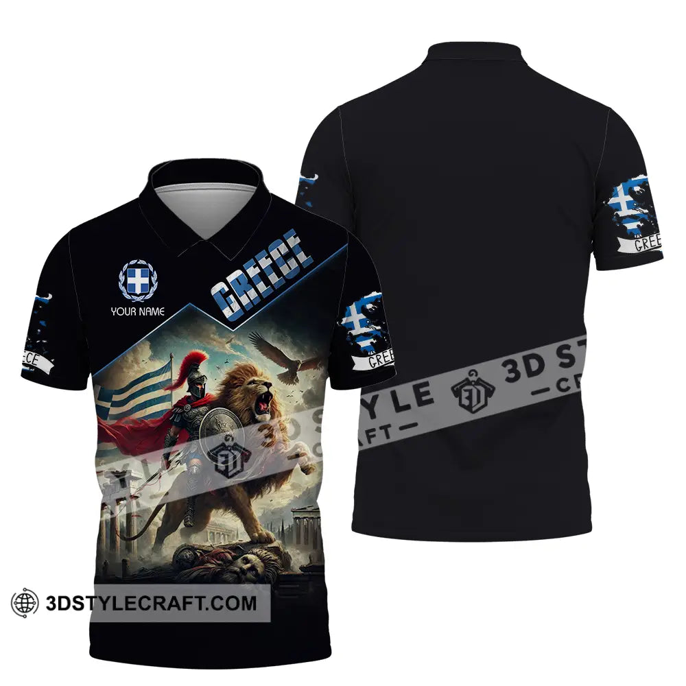 Unisex Shirt - Custom Text Greece Polo / S T-Shirt