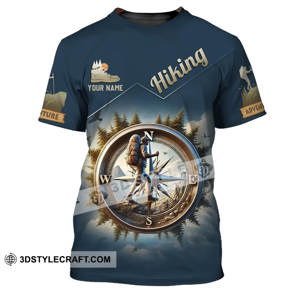 Unisex Shirt - Custom Text Hiking Compass T-Shirt / S T-Shirt