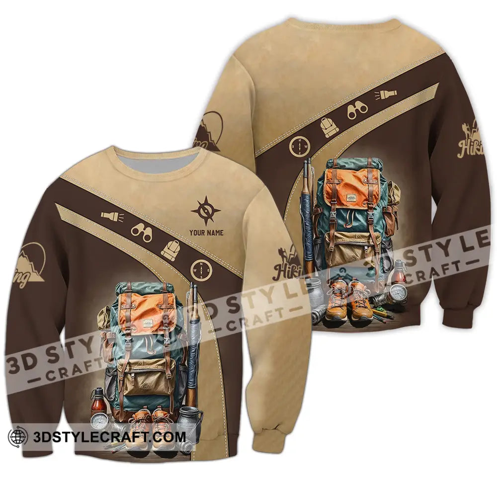 Unisex Shirt - Custom Text Shirt Hiking Shirt Long Sleeve / S T-shirt