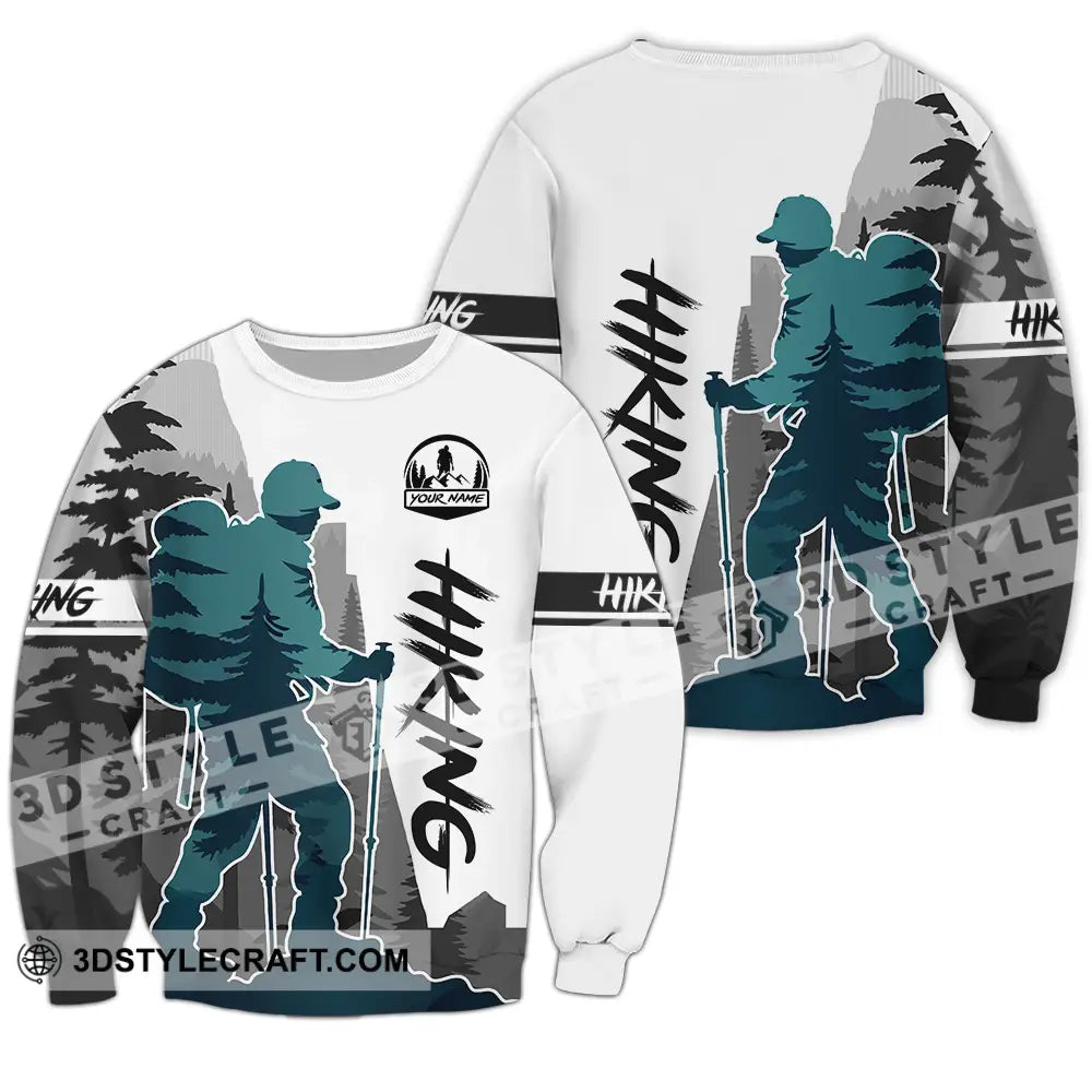 Unisex Shirt - Custom Text Hiking Long Sleeve / S T-Shirt