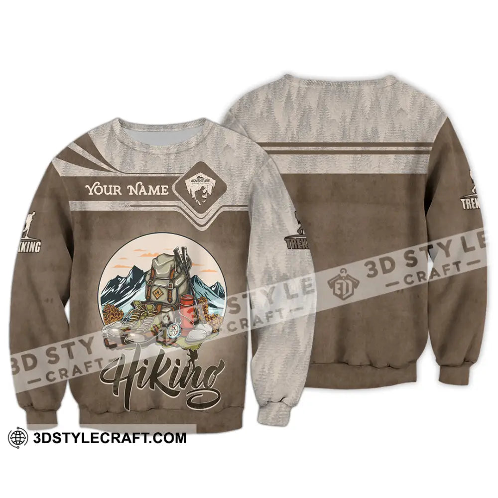 Unisex Shirt - Custom Text Shirt Hiking Long Sleeve / S T-shirt