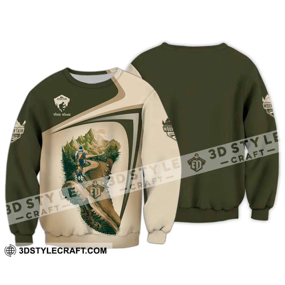 Unisex Shirt - Custom Text Shirt Hiking Long Sleeve / S T-shirt