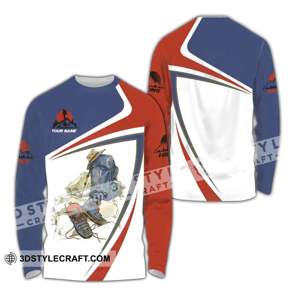 Unisex Shirt - Custom Text Hiking Lover Long Sleeve / S T-Shirt