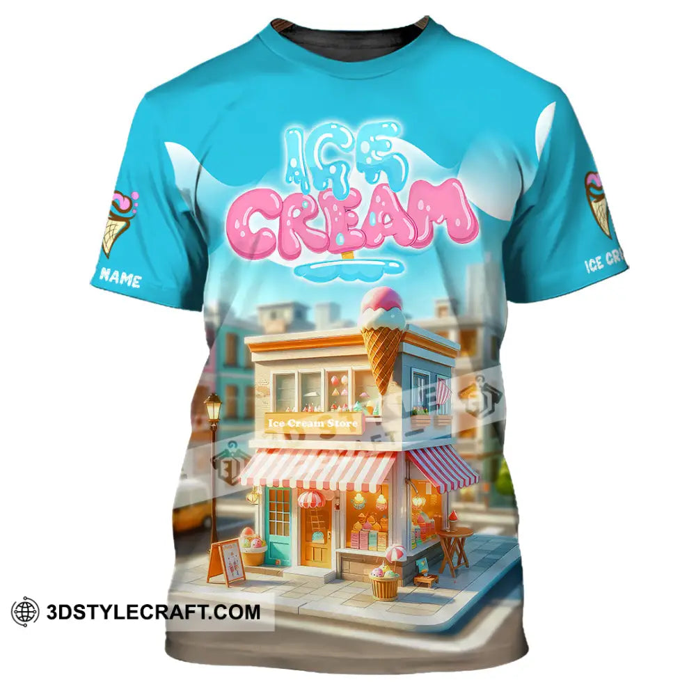 Unisex Shirt - Custom Text Ice Cream T-Shirt / S T-Shirt
