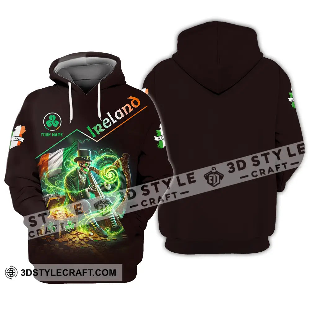 Unisex Shirt - Custom Text Ireland Hoodie / S T-Shirt