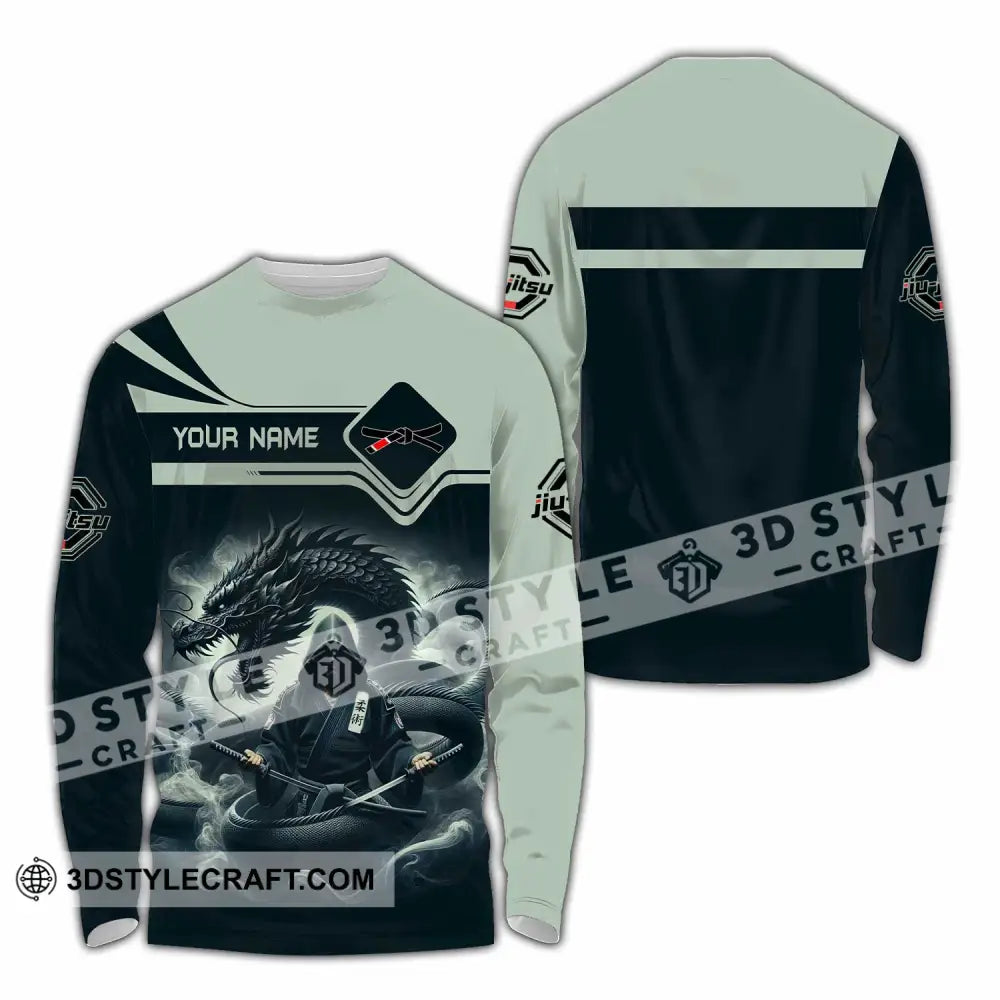 Unisex Shirt - Custom Text Shirt Jiu Jitsu Long Sleeve Shirt / S T-shirt