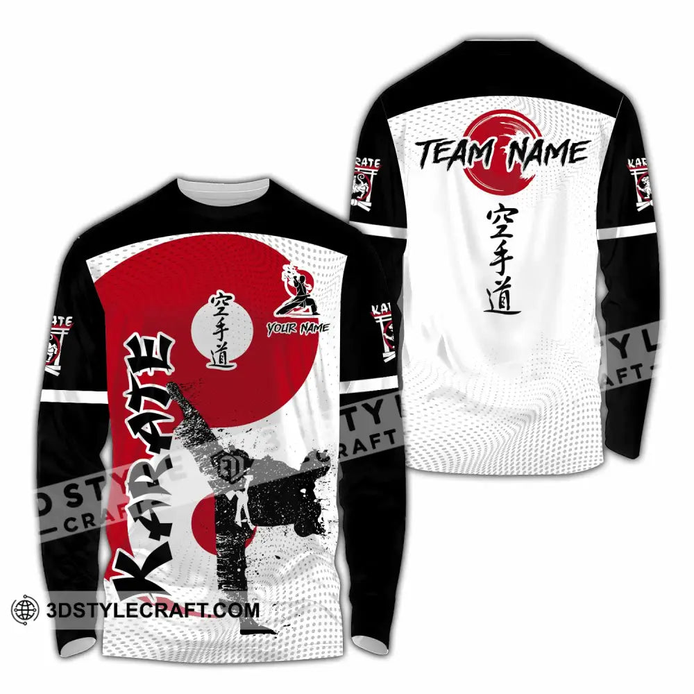 Unisex Shirt - Custom Text Shirt Karate Shirt Long Sleeve Shirt / S T-shirt