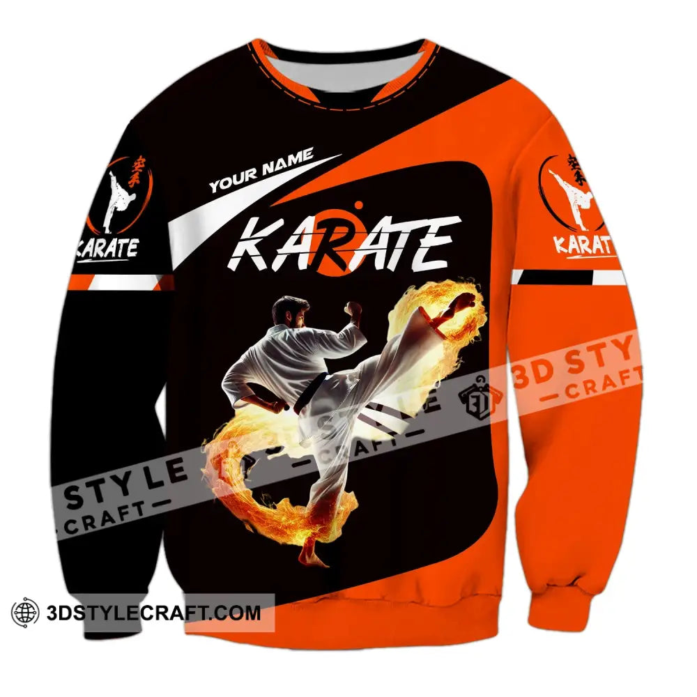 Unisex Shirt - Custom Text Karate Long Sleeve / S T-Shirt