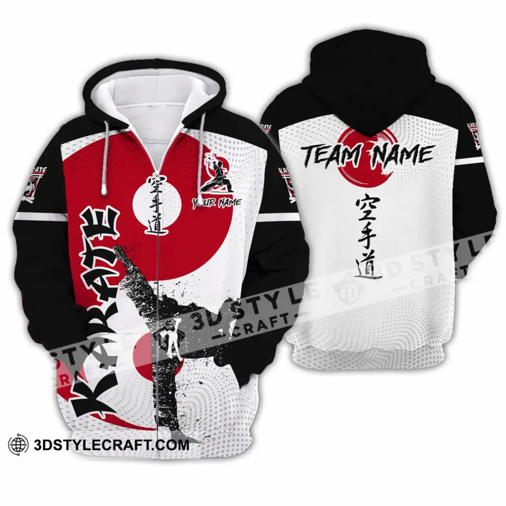 Unisex Shirt - Custom Text Shirt Karate Shirt Zipper Hoodie / S T-shirt