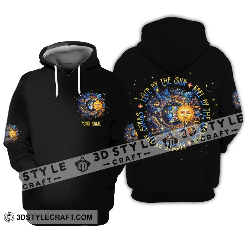 Unisex Shirt - Custom Text Shirt Live By The Sun Hippie Shirt Hoodie / S T-shirt