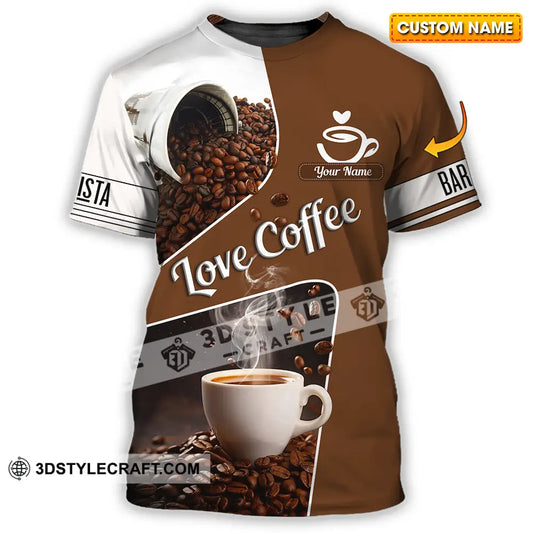 Unisex Shirt - Custom Text Shirt Love Coffee Shirt T-shirt