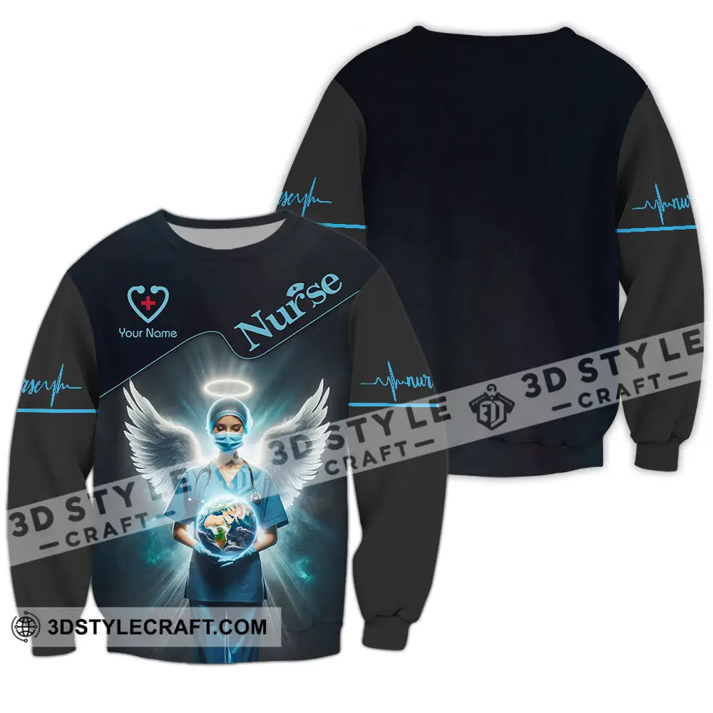 Unisex Shirt - Custom Text Nursing Shirt Nurse Life Long Sleeve / S T-shirt