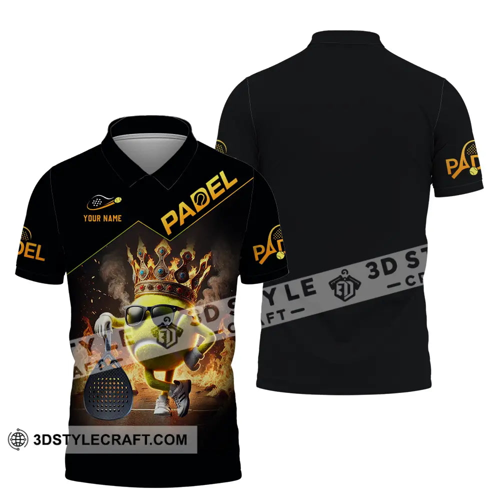 Unisex Shirt - Custom Text Padel Polo / S T-Shirt