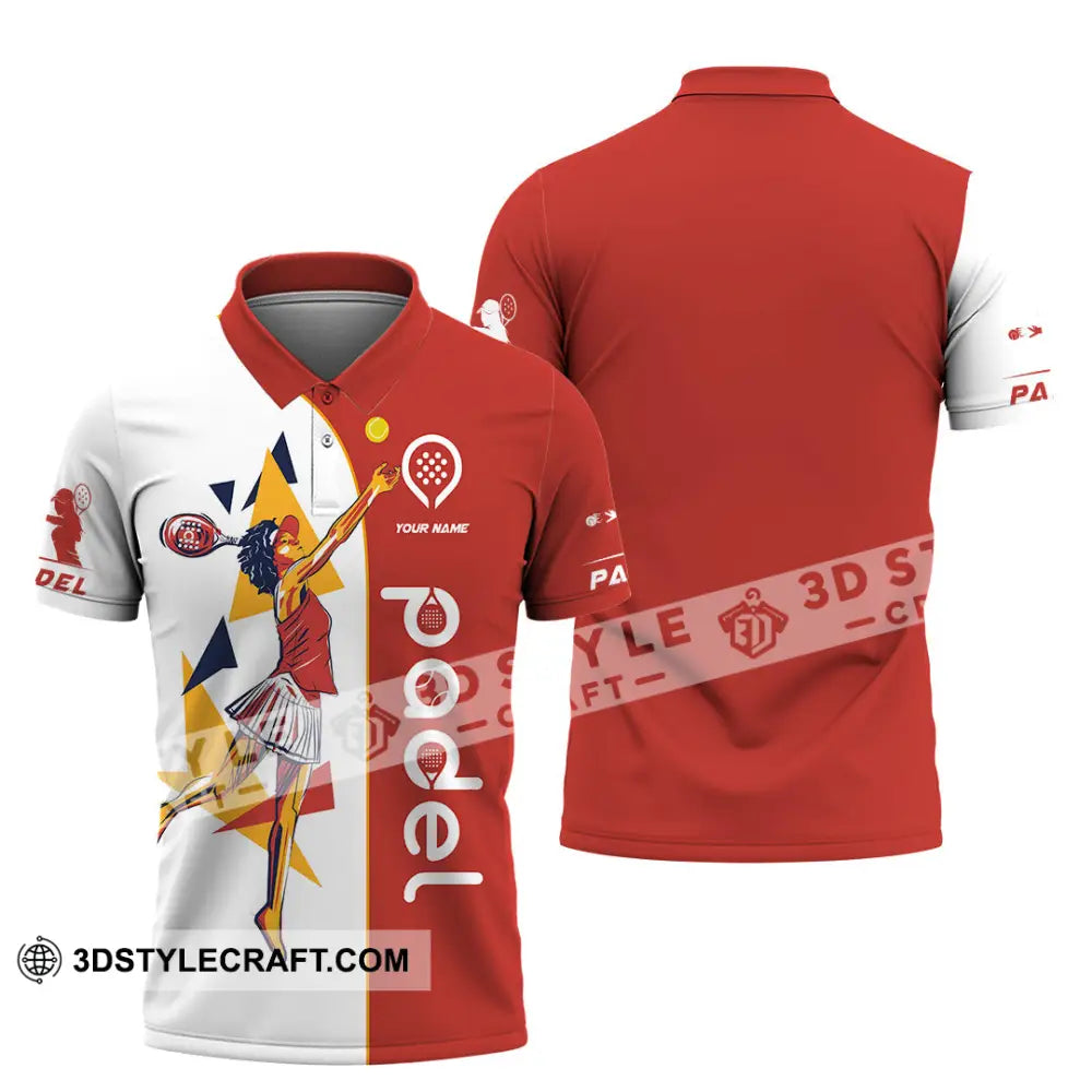 Unisex Shirt - Custom Text Shirt Padel Polo Shirt / S T-shirt