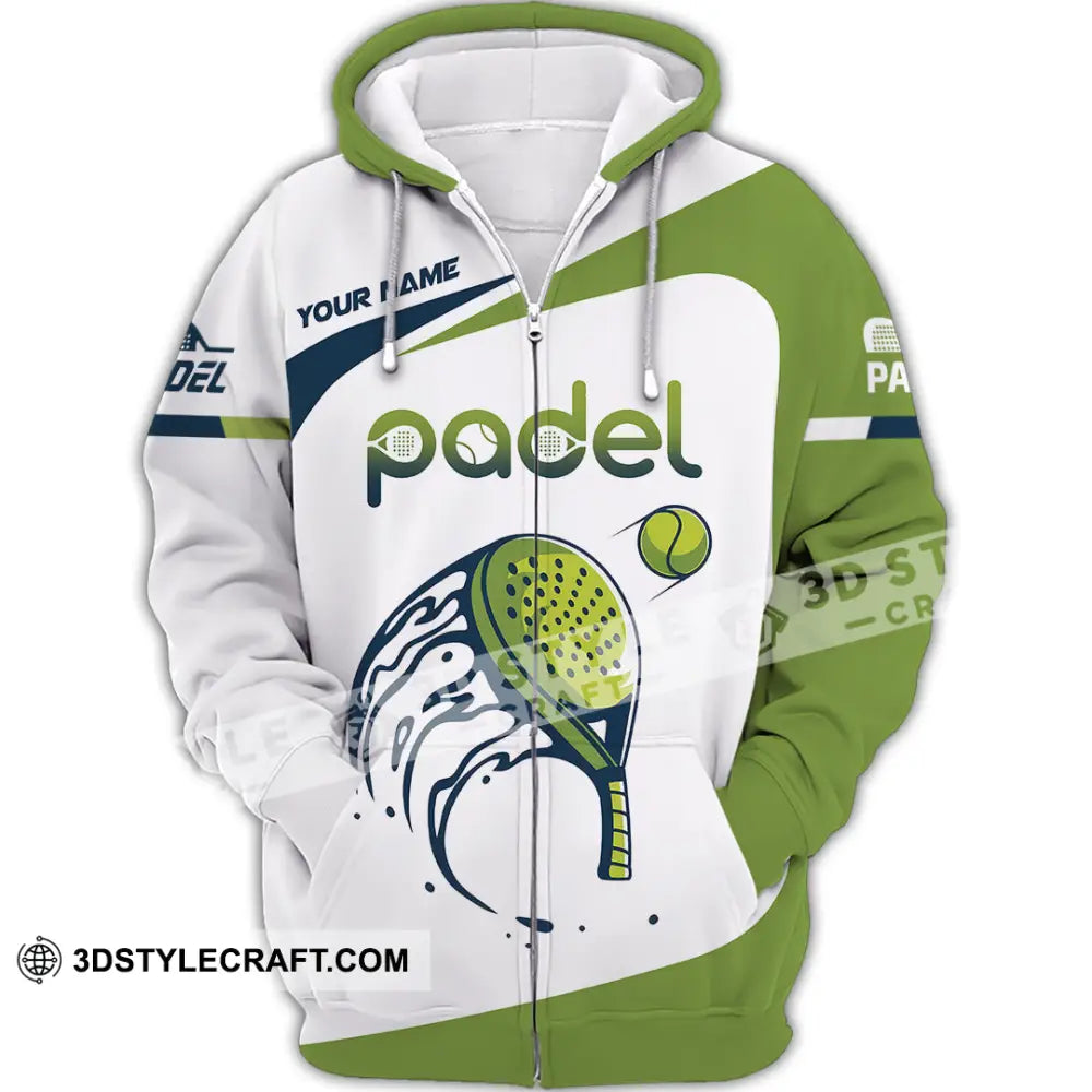 Unisex Shirt - Custom Text Shirt Padel Shirt Zipper Hoodie / S T-shirt