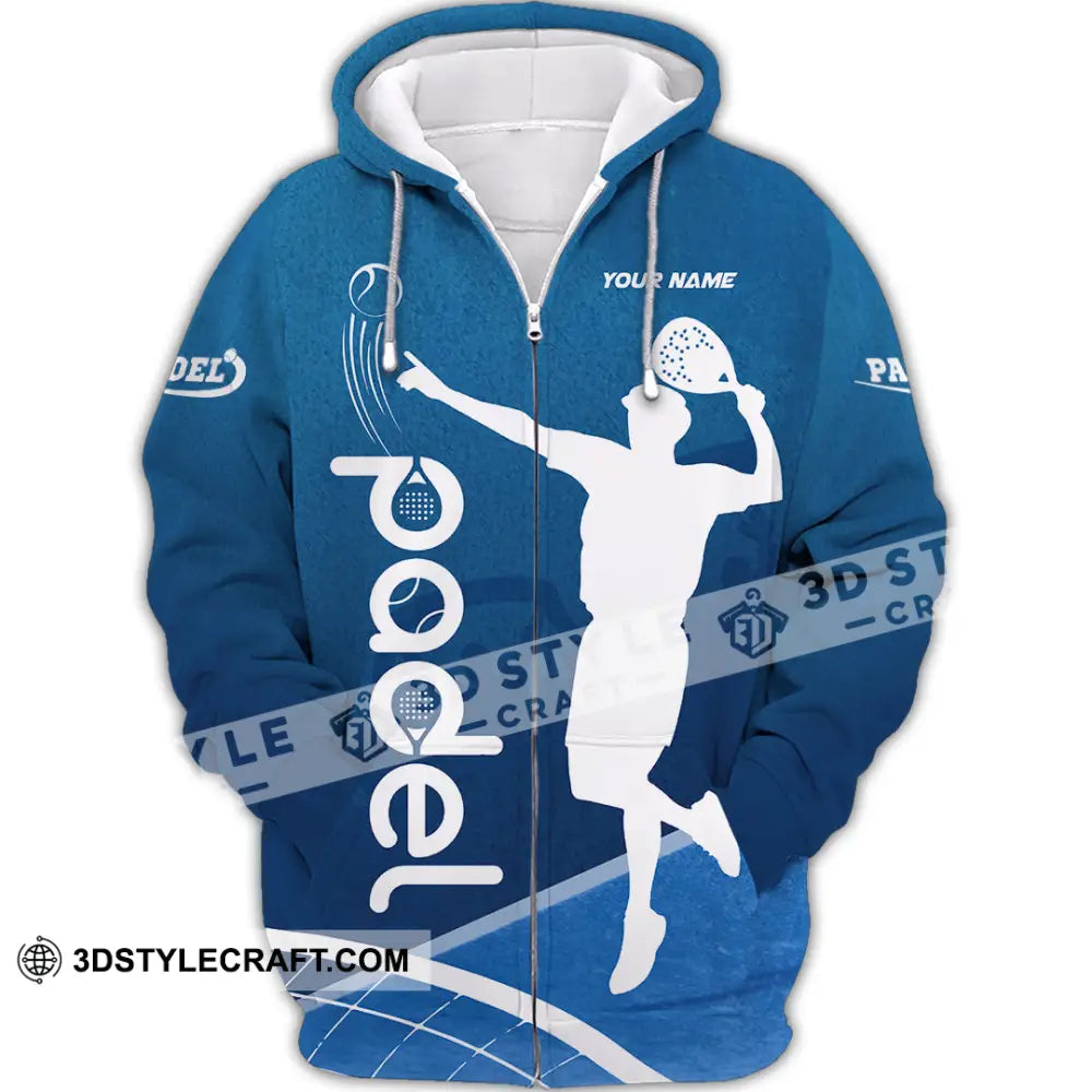 Unisex Shirt - Custom Text Shirt Padel Shirt Zipper Hoodie / S T-shirt