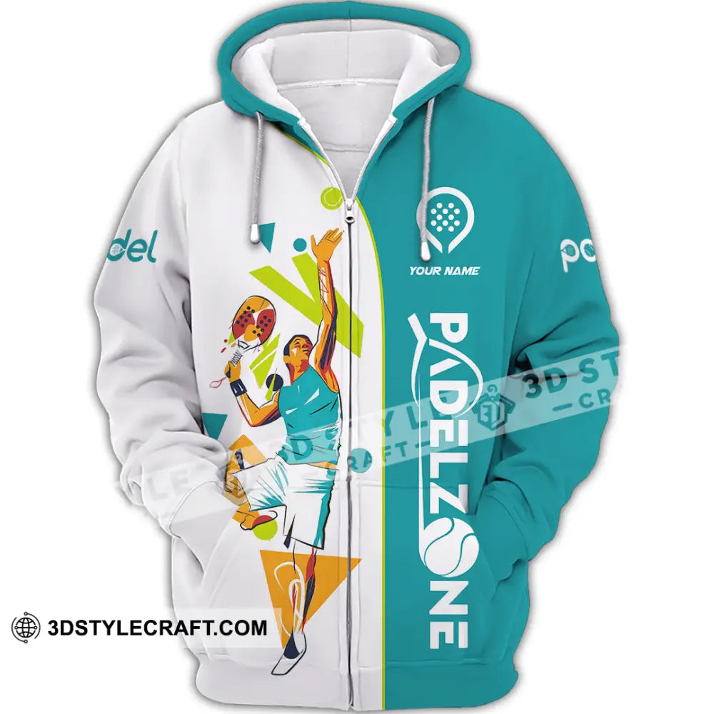 Unisex Shirt - Custom Text Shirt Padel Zone Shirt Zipper Hoodie / S T-shirt