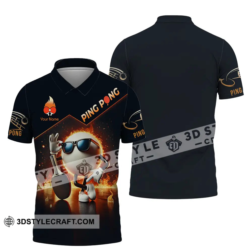 Unisex Shirt - Custom Text Ping Pong Polo / S T-Shirt