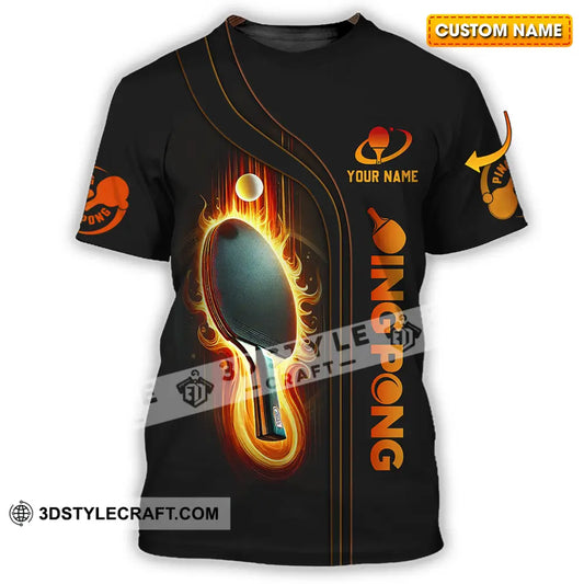 Unisex Shirt - Custom Text Shirt Ping Pong Shirt T-shirt