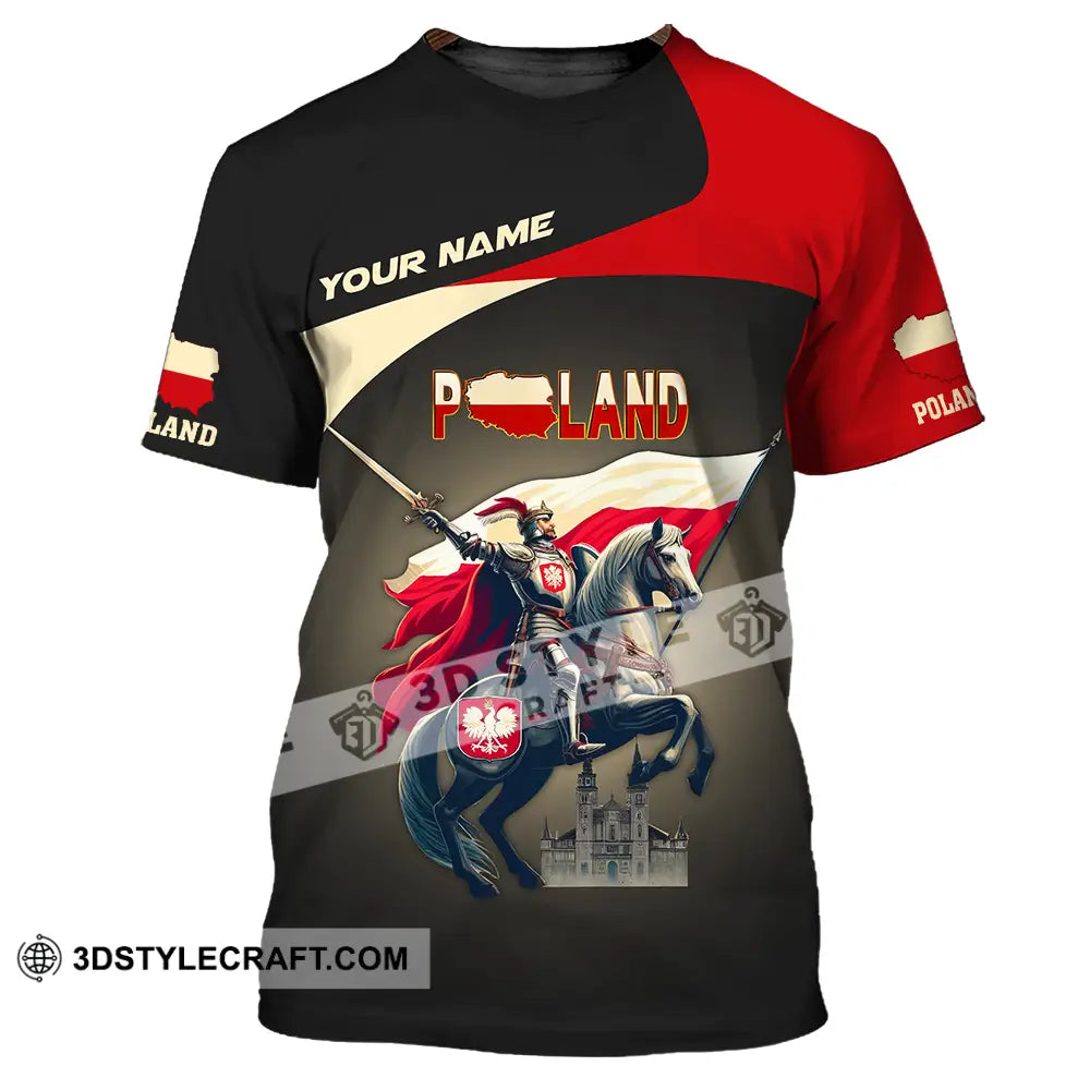 Unisex Shirt - Custom Text Poland T-Shirt / S T-Shirt