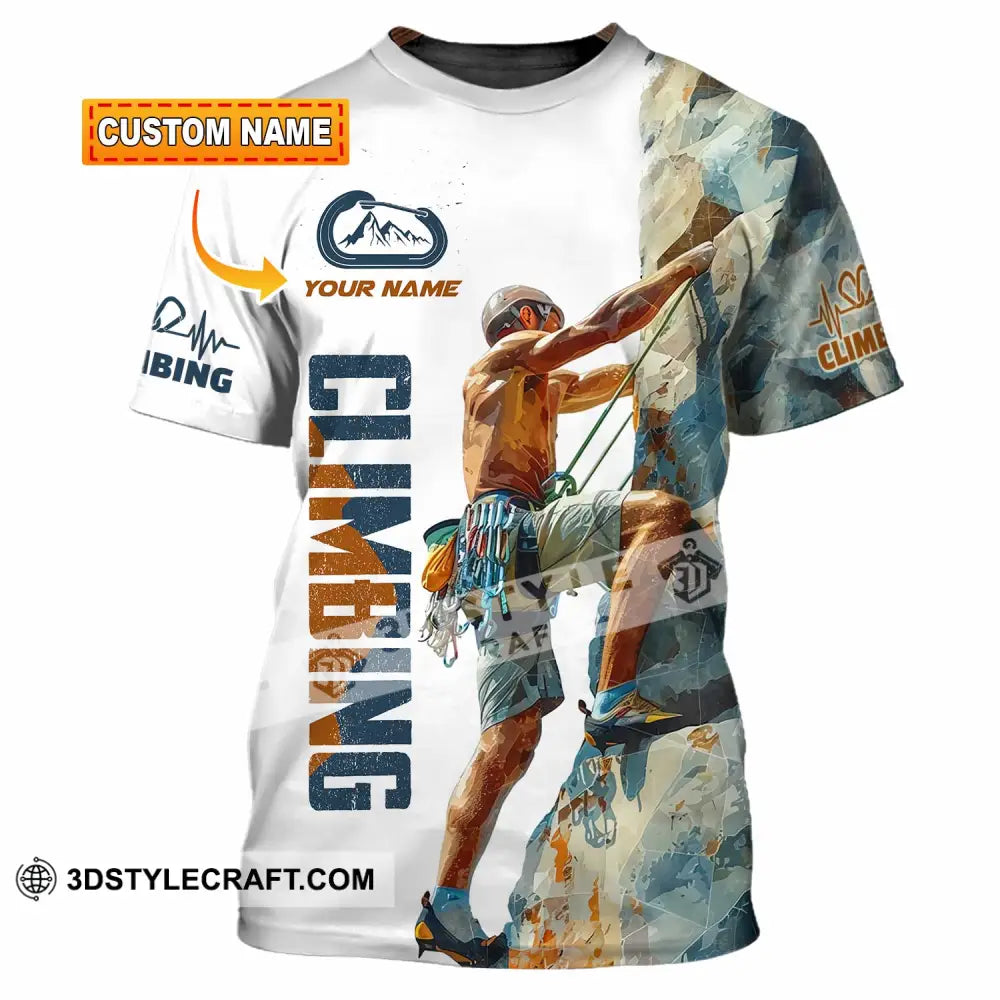 Unisex Shirt - Custom Text Shirt Rock Climbing T-shirt