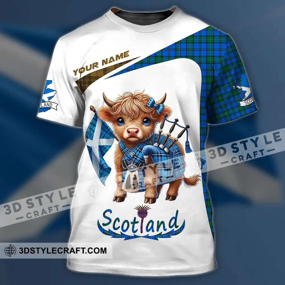 Unisex Shirt - Custom Text Shirt Scotland Highland Cow Shirt T-Shirt / S T-shirt